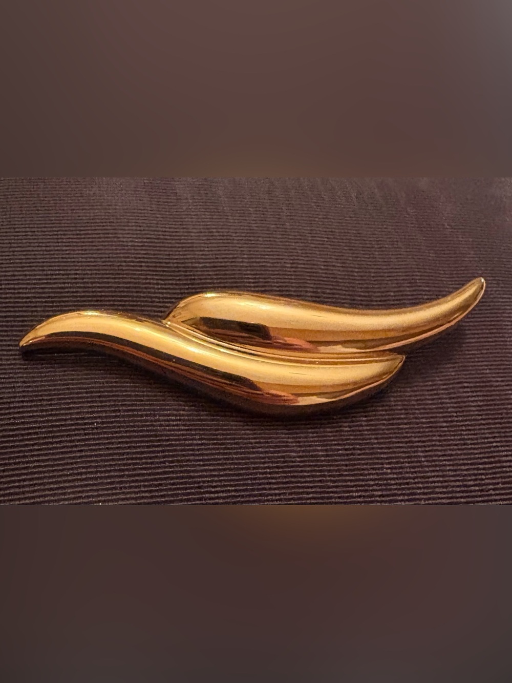 Napier Gold-Tone Wave Brooch